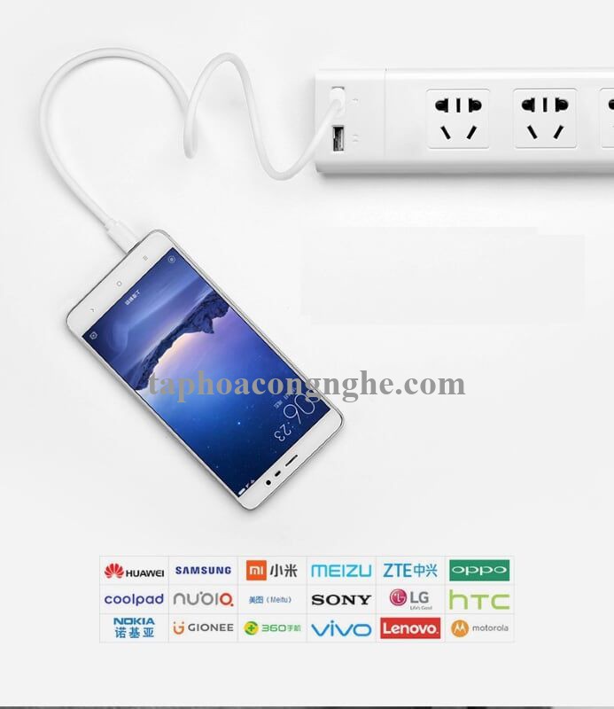Ugreen 10847 0.5M màu Trắng Cáp sạc truyền dữ liệu USB 2.0 sang MICRO USB lõi đồng US125 30010847
